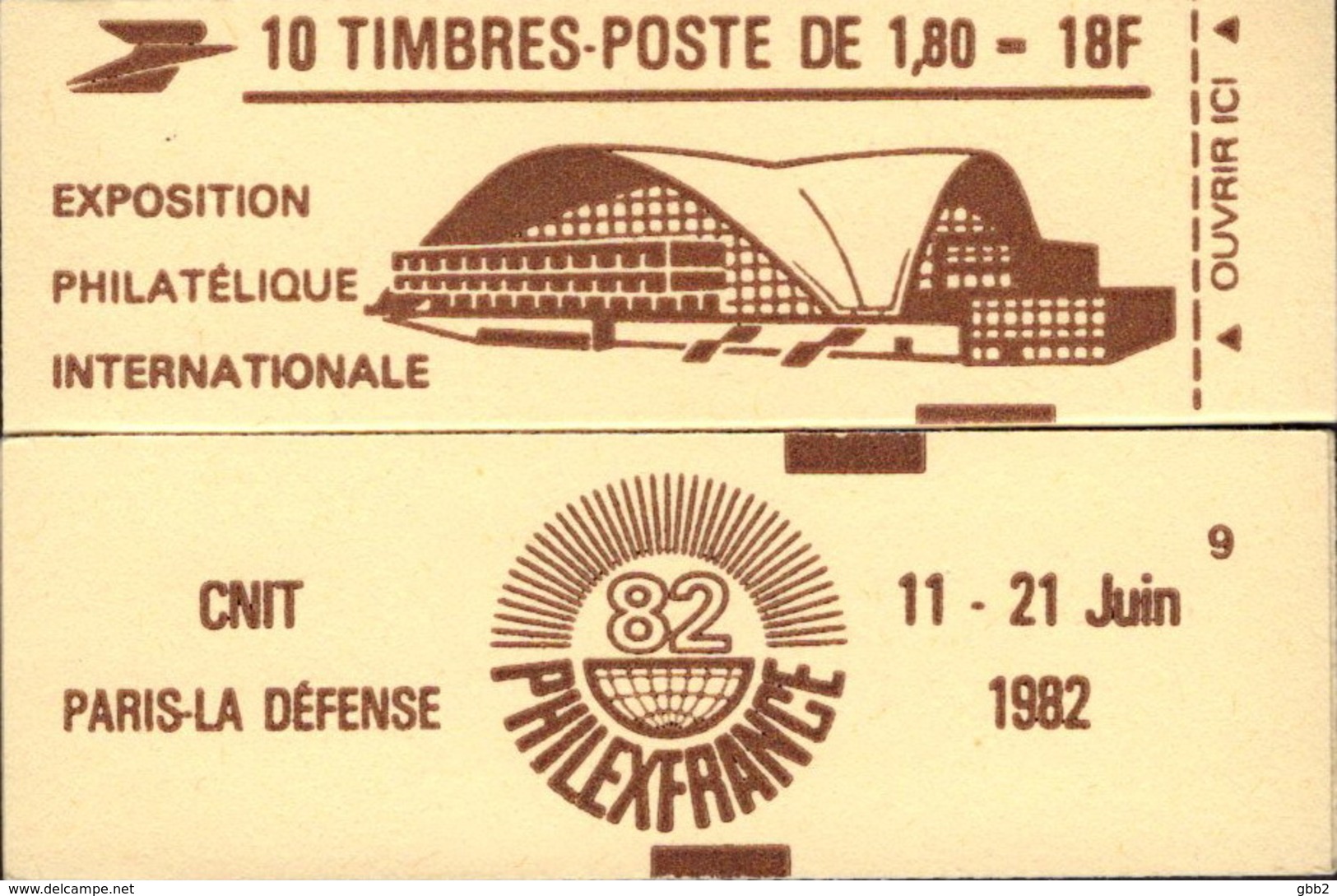 CARNET 2220-C 3 Liberté De Delacroix "PHILEXFRANCE 82" Brun-jaune, Fermé, Parfait état Bas Prix RARE - Autres & Non Classés