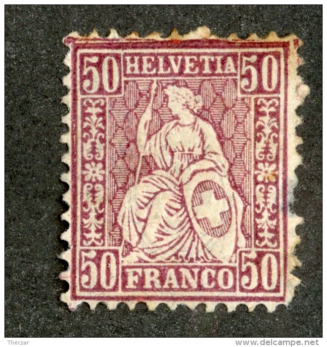 4088  Swiss 1881   Mi.#43 *  Scott #67  Cat. 15.€ -Offers Welcome!- - Unused Stamps