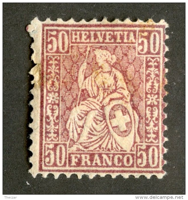 4090  Swiss 1881   Mi.#43 *  Scott #67  Cat. 15.€ -Offers Welcome!- - Unused Stamps