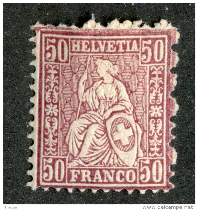 4093  Swiss 1881   Mi.#43 *  Scott #67  Cat. 15.€ -Offers Welcome!- - Unused Stamps