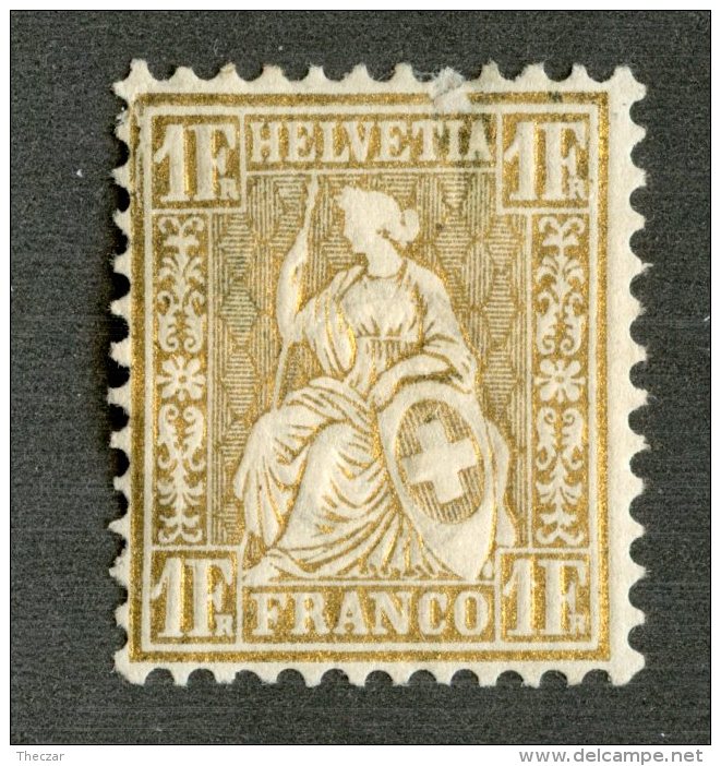4105A  Swiss 1862   Mi.#28c *  Scott #50  Cat. 20.€ -Offers Welcome!- - Unused Stamps