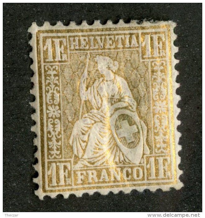 4106  Swiss 1881   Mi.#44 *  Scott #68  Cat. 19.€ -Offers Welcome!- - Unused Stamps