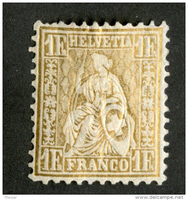 4107  Swiss 1881   Mi.#44 *  Scott #68  Cat. 19.€ -Offers Welcome!- - Unused Stamps