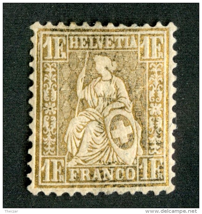 4108  Swiss 1881   Mi.#44 *  Scott #68  Cat. 19.€ -Offers Welcome!- - Unused Stamps