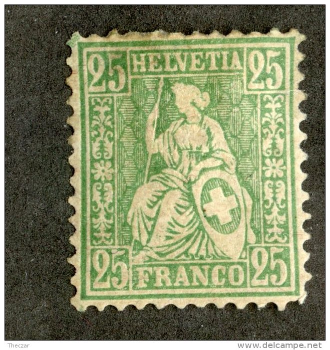 4145  Swiss 1862   Mi.#32b *  Scott #55a  Cat. 40.€ -Offers Welcome!- - Unused Stamps