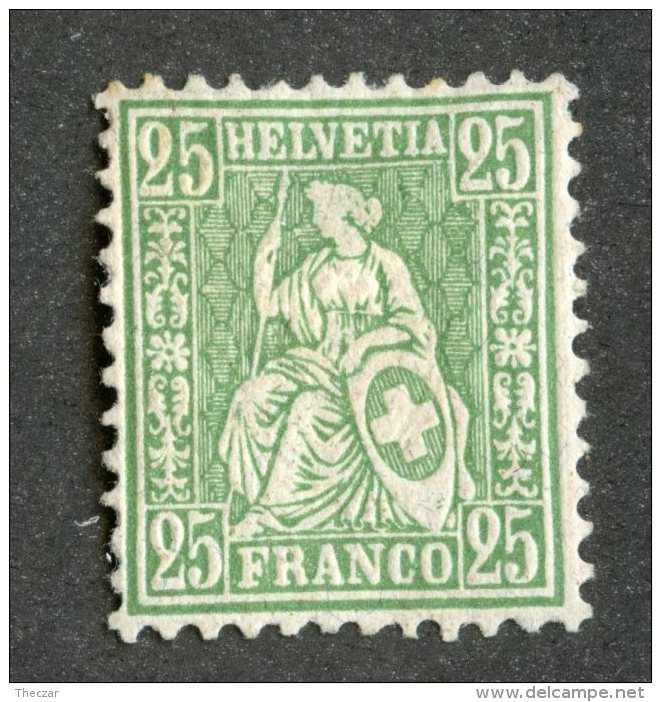 4149  Swiss 1867   Mi.#32a *  Scott #55  Cat. 2.€ -Offers Welcome!- - Unused Stamps