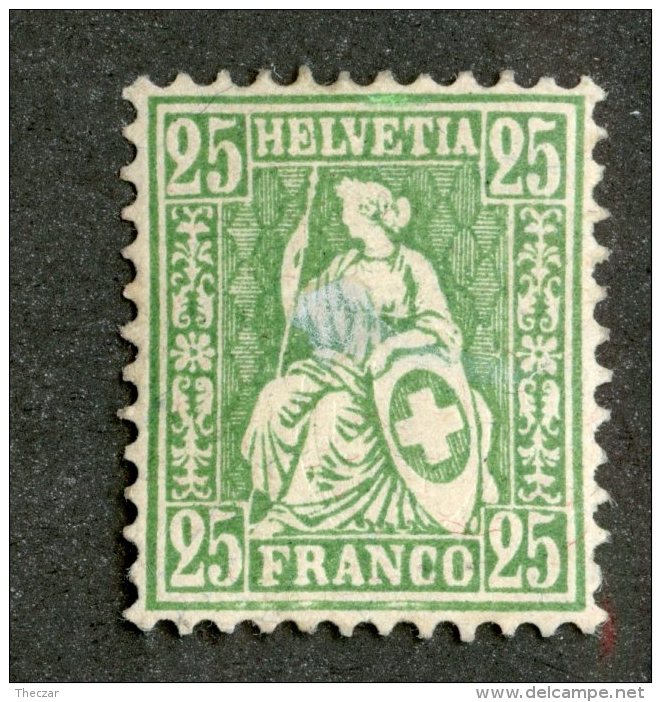 4150  Swiss 1867   Mi.#32a *  Scott #55  Cat. 2.€ -Offers Welcome!- - Unused Stamps