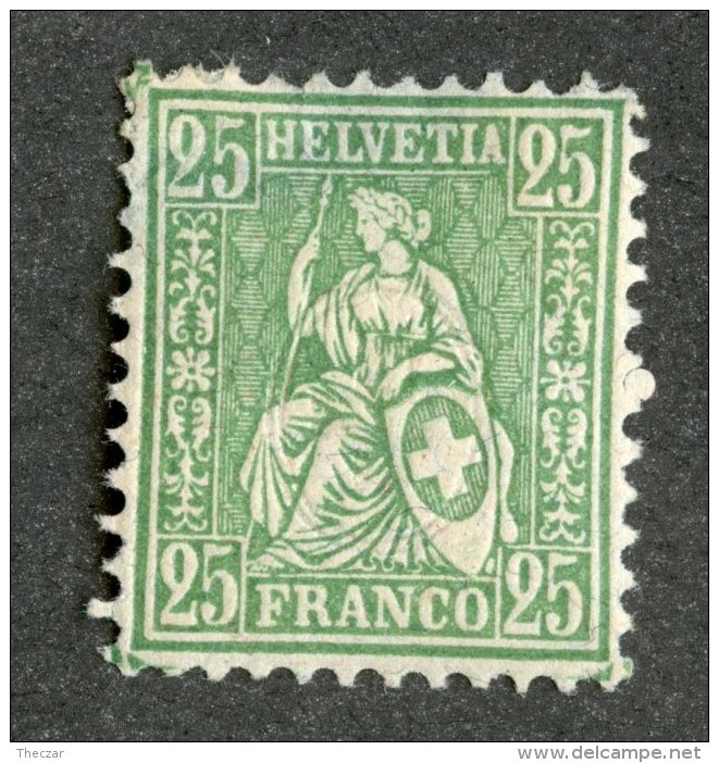 4153  Swiss 1867   Mi.#32a *  Scott #55  Cat. 2.€ -Offers Welcome!- - Neufs