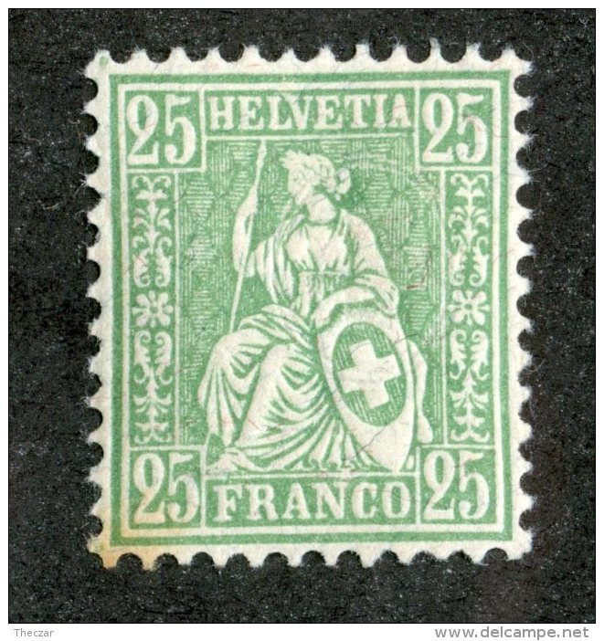 4157  Swiss 1867   Mi.#32a *  Scott #55  Cat. 2.€ -Offers Welcome!- - Unused Stamps