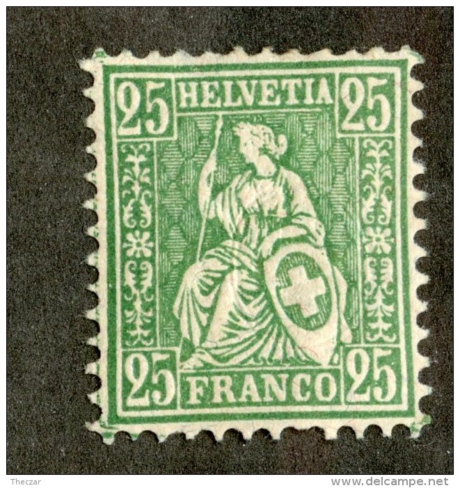 4159  Swiss 1867   Mi.#32a *  Scott #55  Cat. 2.€ -Offers Welcome!- - Unused Stamps