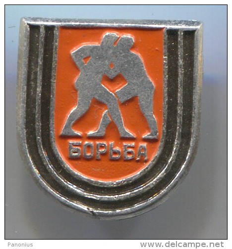 WRESTLING - Russia, Soviet Union, Pin, Old Badge - Lucha