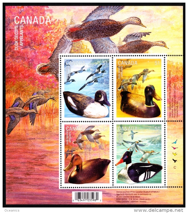 Canada (Scott No.2166a - Appelants / Duck Decoys) [**] BF / SS - Blocks & Sheetlets