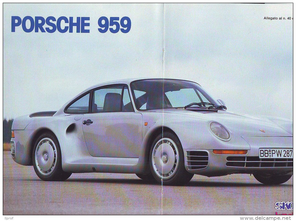 9 Miniposter Auto Anni 80,  Bertone, Golf , Scirocco 1800, Audi, Jaguar, BMW, Scorpio, Porsche 959, Ferrari Testarossa - Car Racing - F1