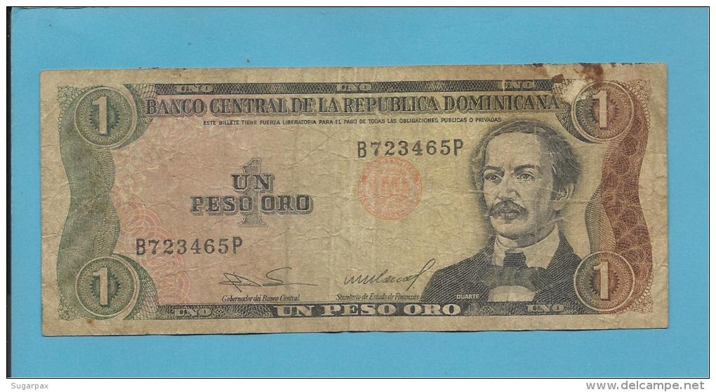 DOMINICAN REP. - 1 PESO ORO - 1984  - Pick 126 - 2 Scans - Repubblica Dominicana