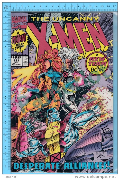 X-Men Marvel Comics. BD  ( 1991 # 281 A New Team Is Born, Desperate Alliances ) - Marvel