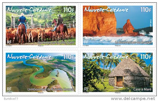 New Caledonia 2012 - Série Paysages Et Animaux Stamp Set Mnh - Other & Unclassified