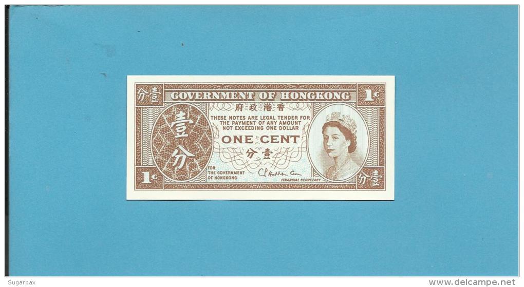 HONG KONG -  1 CENT - Sign. 2 ( 1971 - 81 ) - P 325.b - UNC. - 2 Scans - Hong Kong