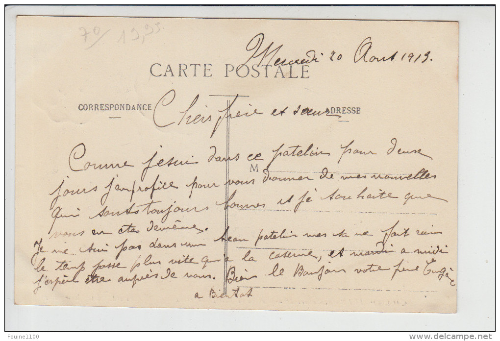 Carte De Champlitte  école Des Demoiselles Et Justice De Paix   ( Recto Verso ) - Autres & Non Classés