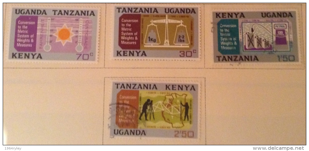 Kenya Uganda Tanzania Used/MH (o/mh**). 1971 Sc 225/228 - Kenya, Ouganda & Tanzanie