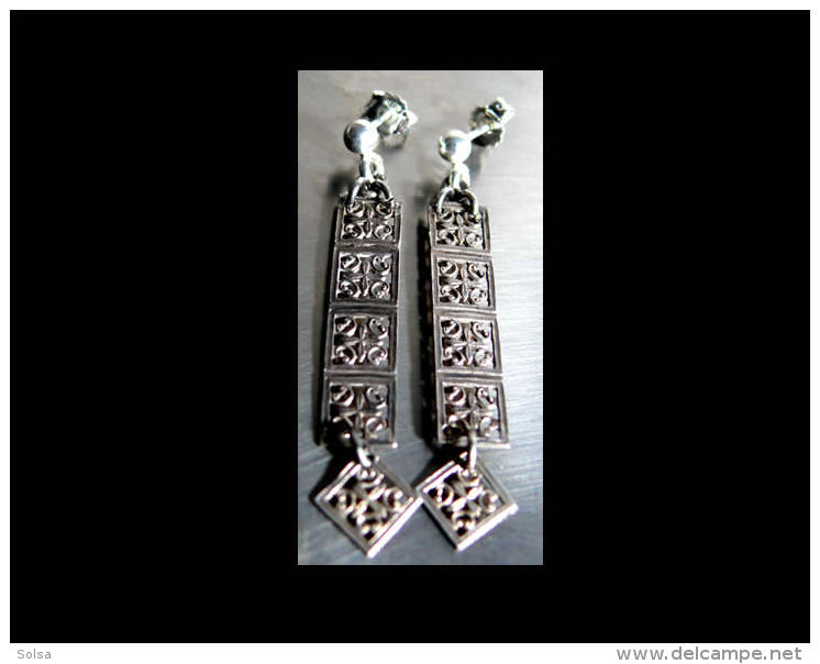 - Boucles D'oreille De Fez En Vermeil Ajouré / Old Fez Golden Silver Earrings - Ethniques