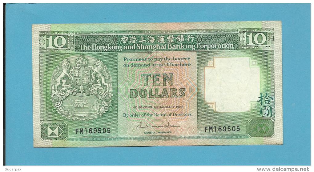 HONG KONG - 10 DOLLARS - 1986 - P 191.a - 2 Scans - Hong Kong