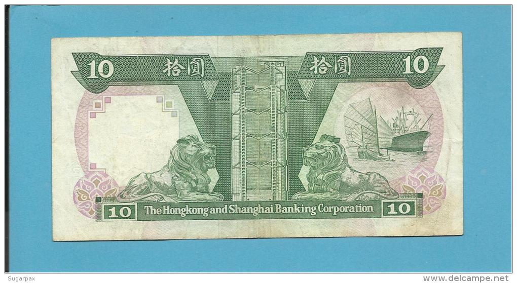 HONG KONG - 10 DOLLARS - 1986 - P 191.a - 2 Scans - Hong Kong