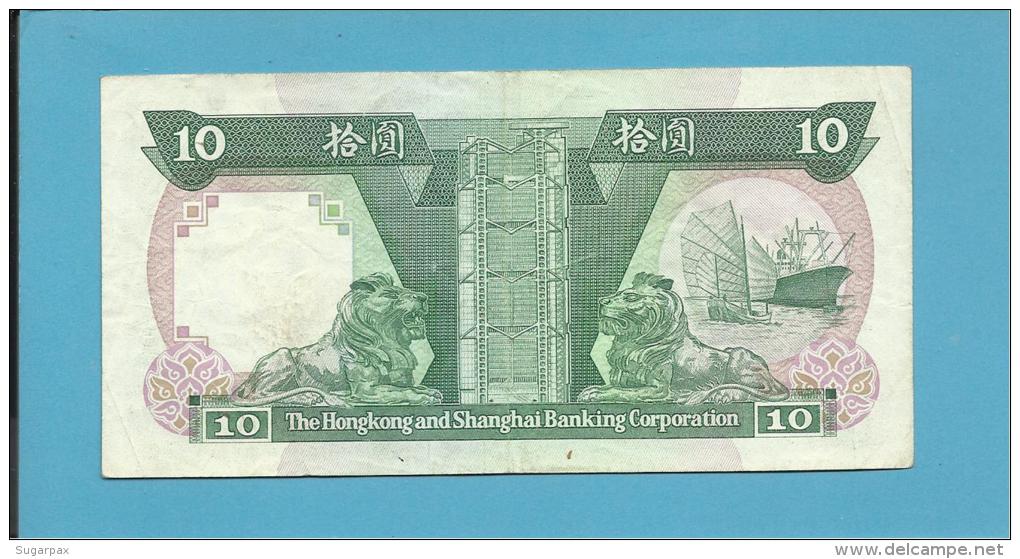 HONG KONG - 10 DOLLARS - 1988 - P 191.b - 2 Scans - Hong Kong