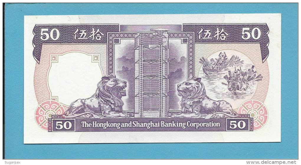 HONG KONG - 50 DOLLARS - 1991 - P 193.c - UNC. - 2 Scans - Hong Kong