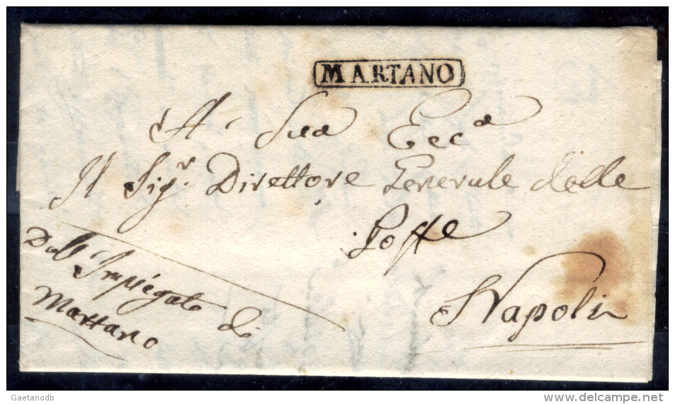 Martano-00427c - Piego (con Postale Testo) Del 22 Luglio 1815 - - 1. ...-1850 Prefilatelia