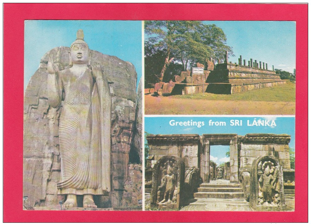 Multi View Of Greetings From Sri Lanka, Posted With Stamp, B18. - Sri Lanka (Ceylon)