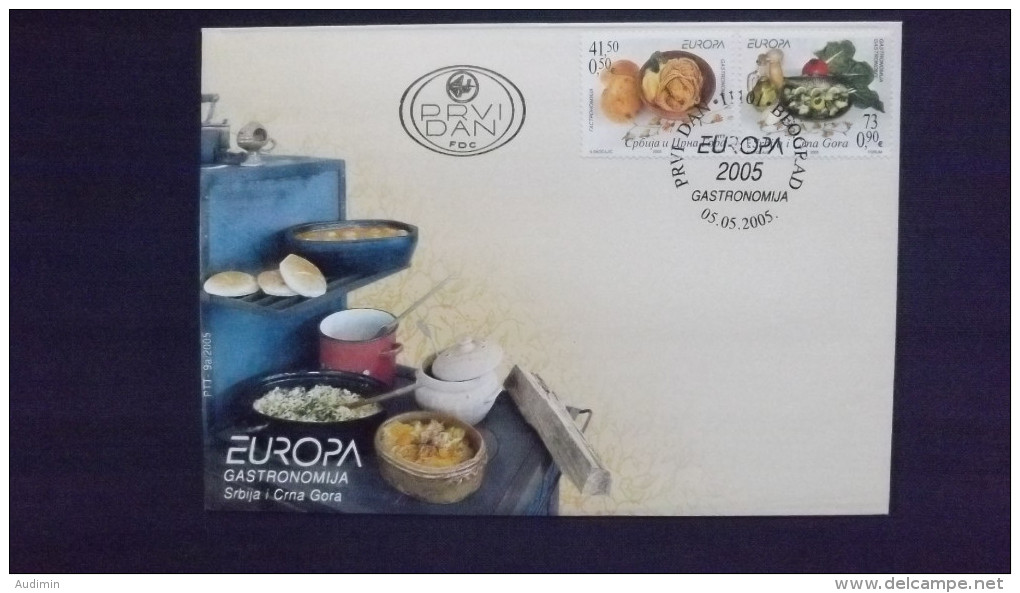 Jugoslawien 5269/70 FDC, EUROPA/CEPT 2005, Gastronomie - FDC