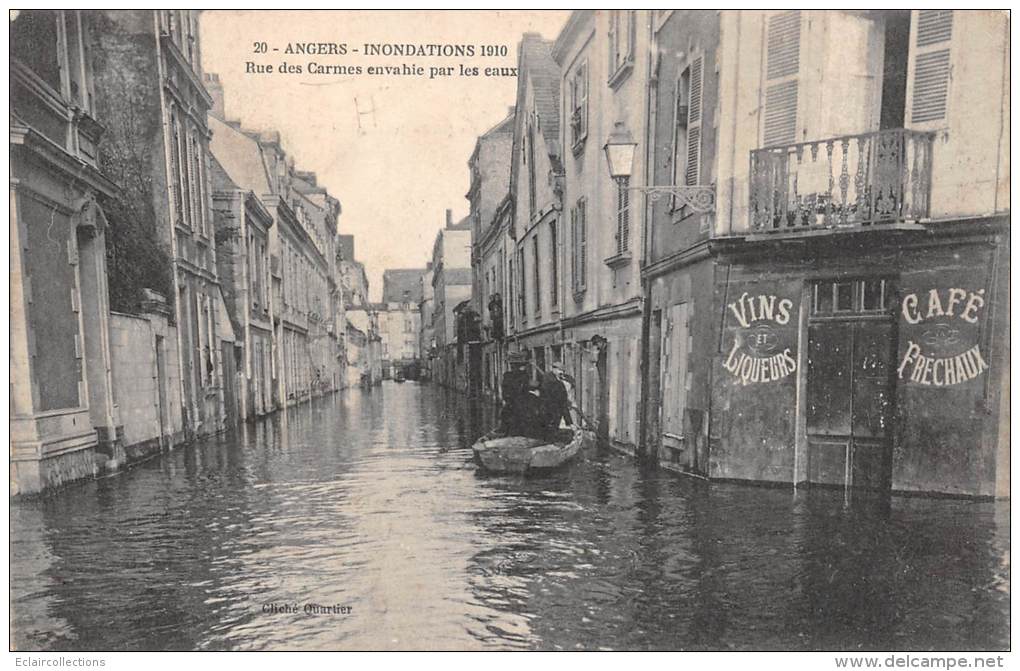 Angers     49    Catastrophe   Inondations 1910  Le  Quai Des Carmes - Angers