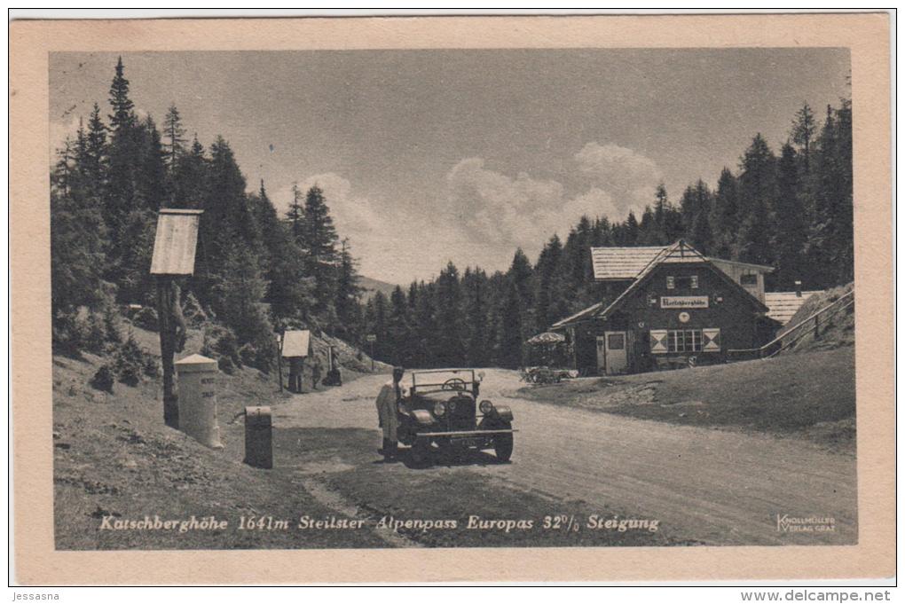 AK - Oldtimer Am Katschber Pass Mit Gasthof  1948 - Spittal An Der Drau