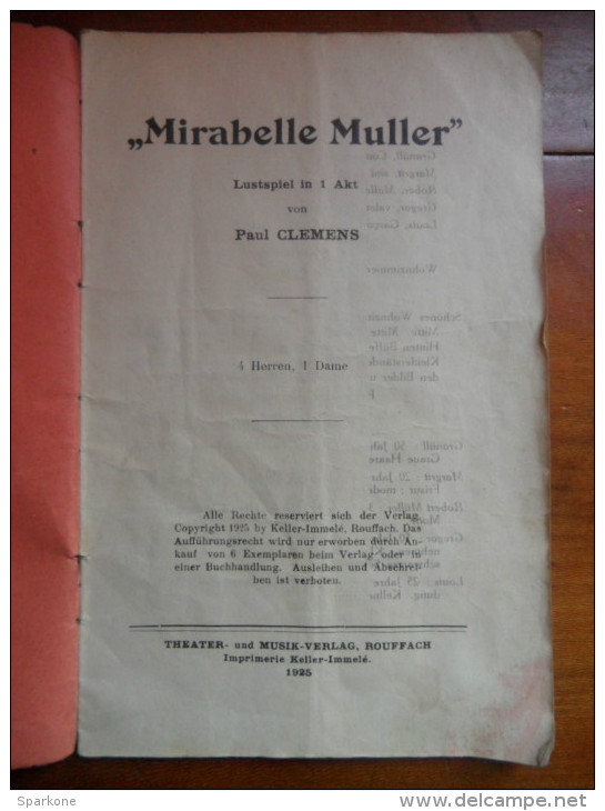 Mirabelle Muller (Paul Clemens) De 1925 - Theater & Scripts