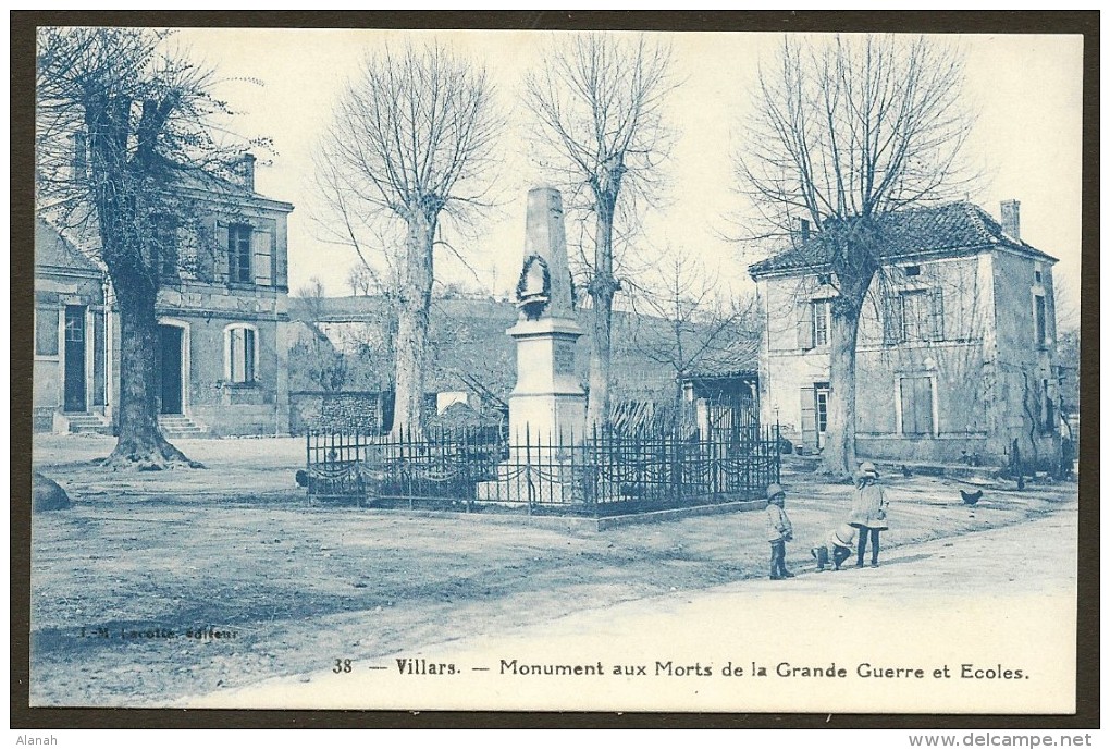 VILLARS Monument Aux Morts Et Ecoles (Lacotte) Dordogne (24) - Autres & Non Classés