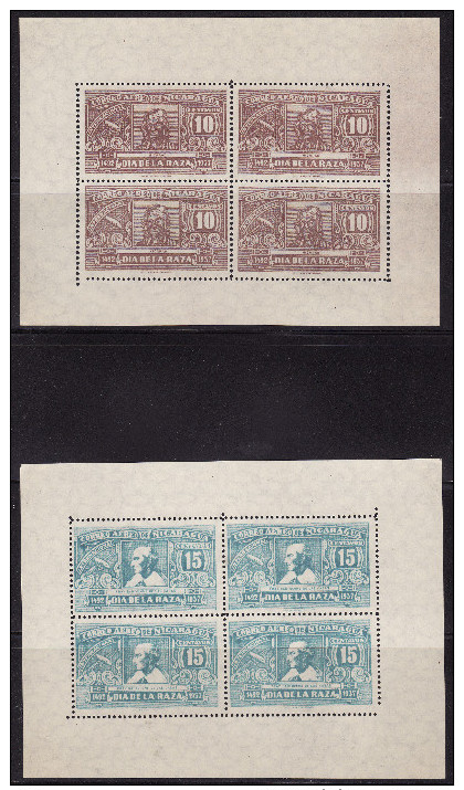 Nicaragua #C215-21 Sheets Of 4 F-VF Mint NH ** (see Description) - Nicaragua