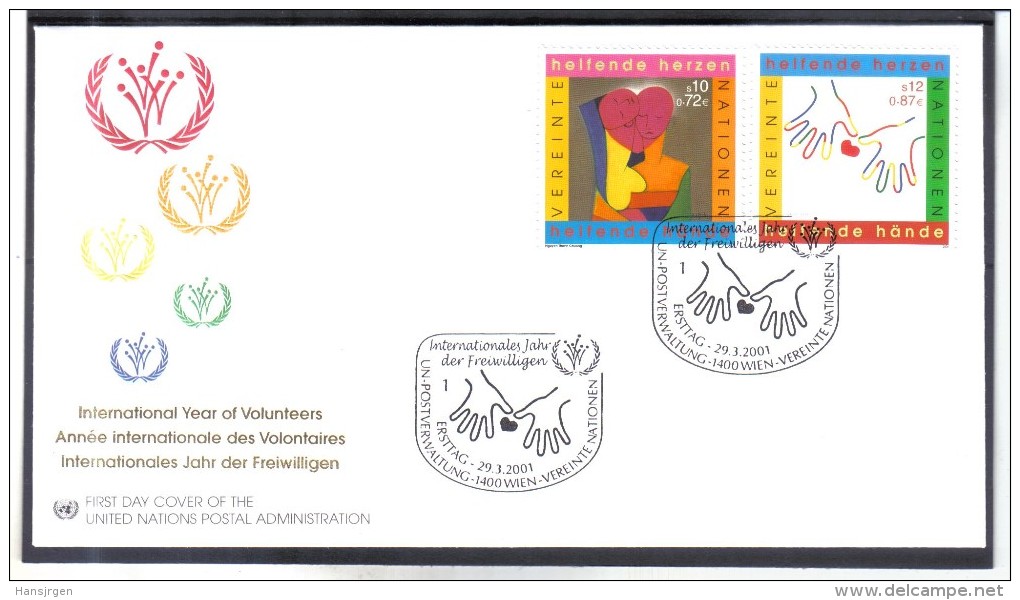 LOT669  UNO WIEN 2001  FDC MICHL NR. 331/32 FIRST DAY COVER - FDC