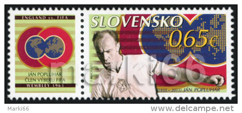 Slovakia - 2013 - Major Sporting Events - Jan Popluhar - Mint Stamp With Personalized Coupon - Nuevos