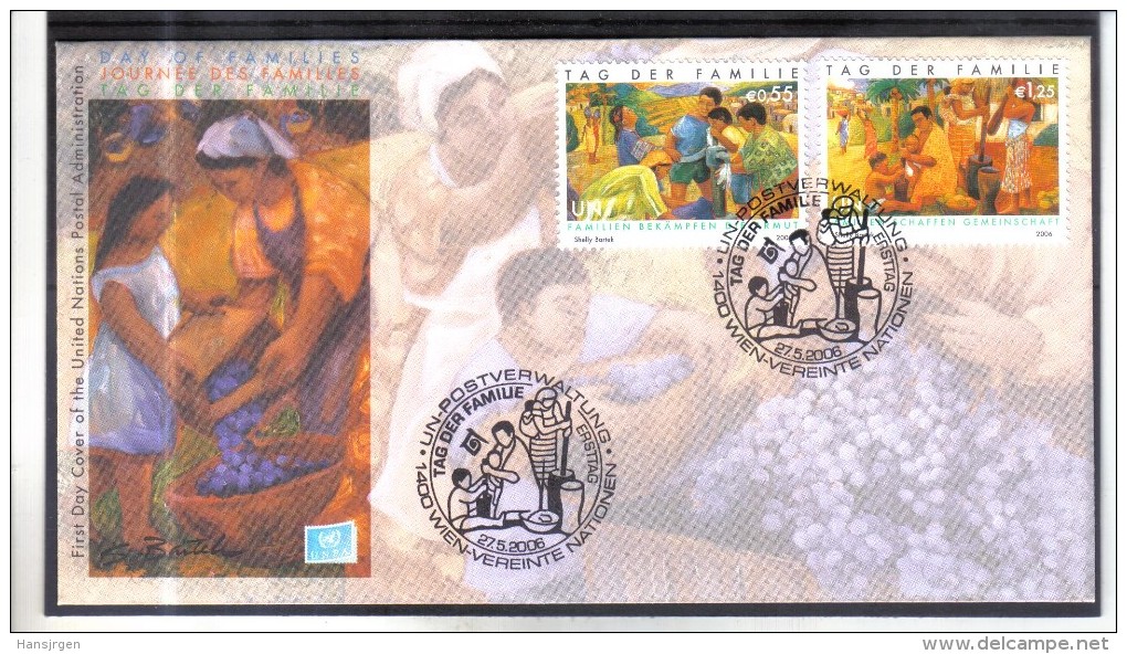 LOT698  UNO WIEN 2006  FDC MICHL 465/66  FDC FIRST DAY COVER - FDC