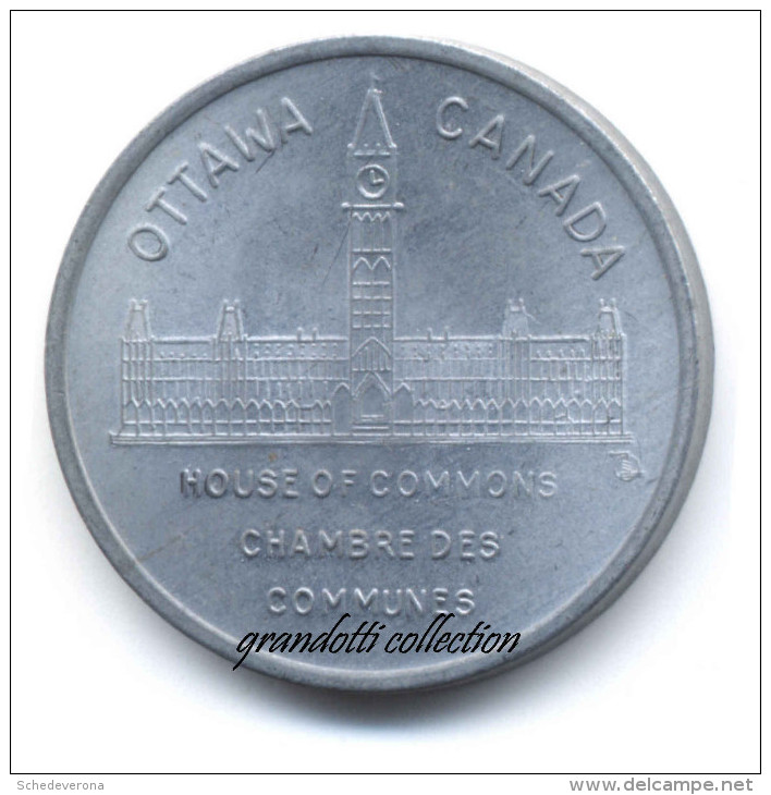OTTAWA CANADA JOHN A MACDONALD 1867 - 1878 GETTONE MONETALE PERSONAGGI FAMOSI - Monetary /of Necessity