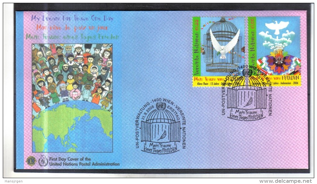LOT700  UNO WIEN 2006  FDC MICHL 475/76  FDC FIRST DAY COVER - FDC
