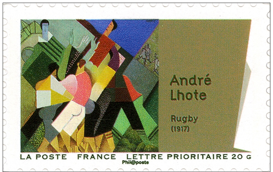 YTA701 FRANCE An.2012 Autoadhésif Art : André Lhote - Rugby - Nuevos