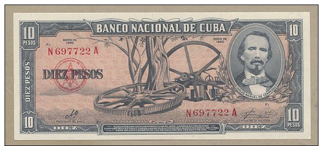 Cuba - 10 Pesos  1960  P88c  Uncirculated  ( Banknotes ) - Cuba