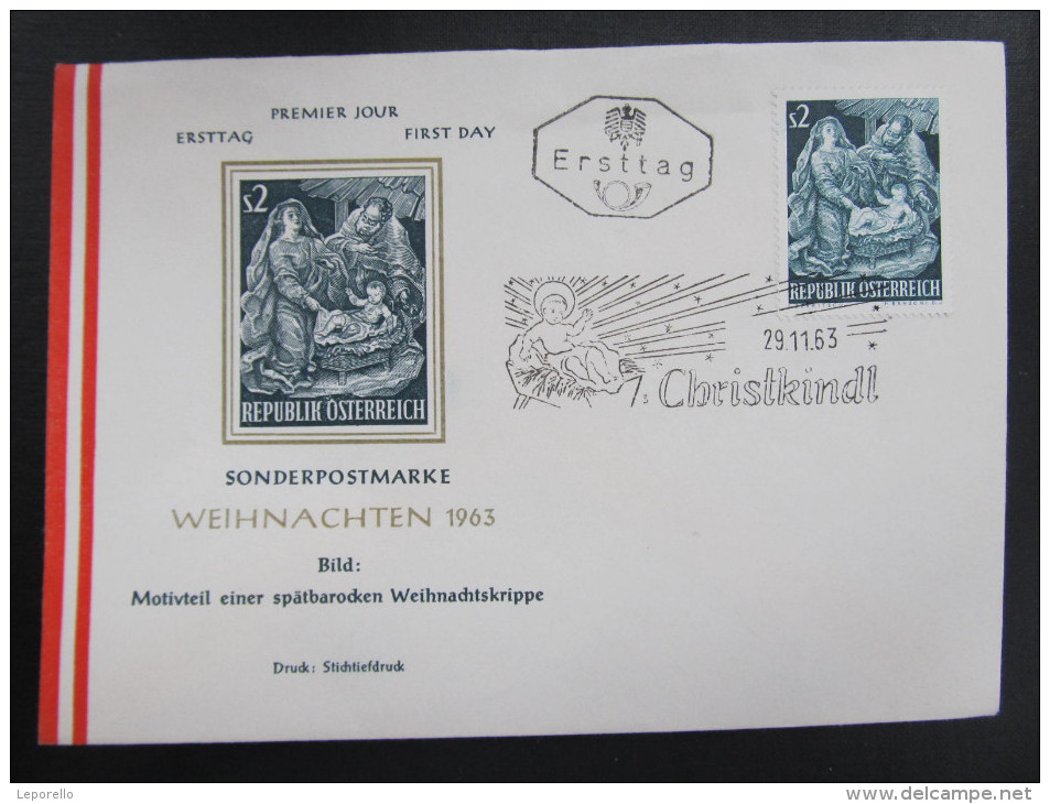 BRIEF CHRISTKINDL Ersttag 1963   /// U7866 - Briefe U. Dokumente