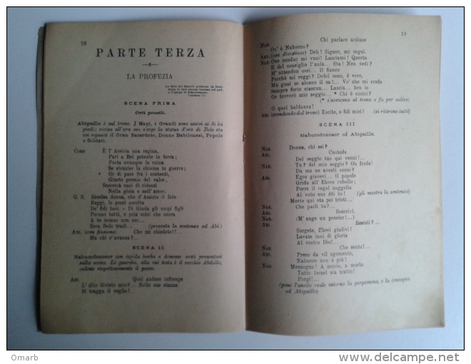 Lib396 Andrea Chenier, Giordano, Dramma In Ambiente Storico, Libretto Del Cantato, Edizione Casa Musicale Sonzogno 1930 - Theatre