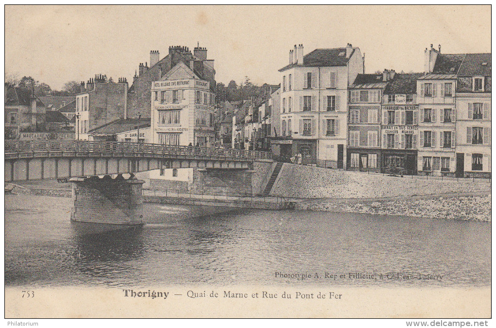 77  THORIGNY   Quai De Marne Et Rue Du Pont De Fer - Autres & Non Classés