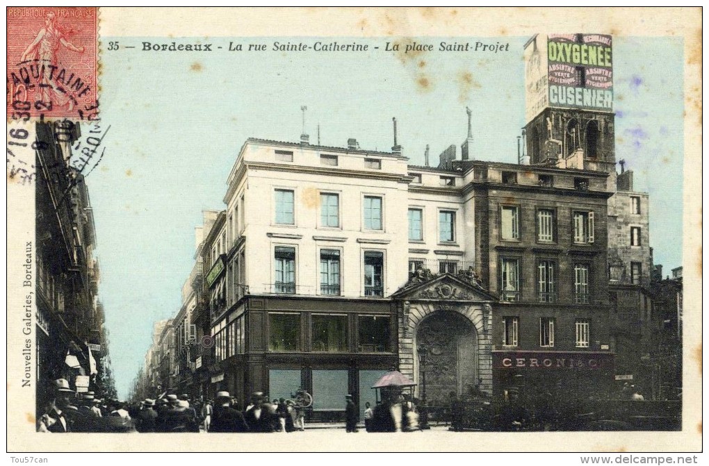 BORDEAUX - GIRONDE  (33) -  CPA ANIMEE DE 1906 - CLICHE PEU COURANT. - Bordeaux