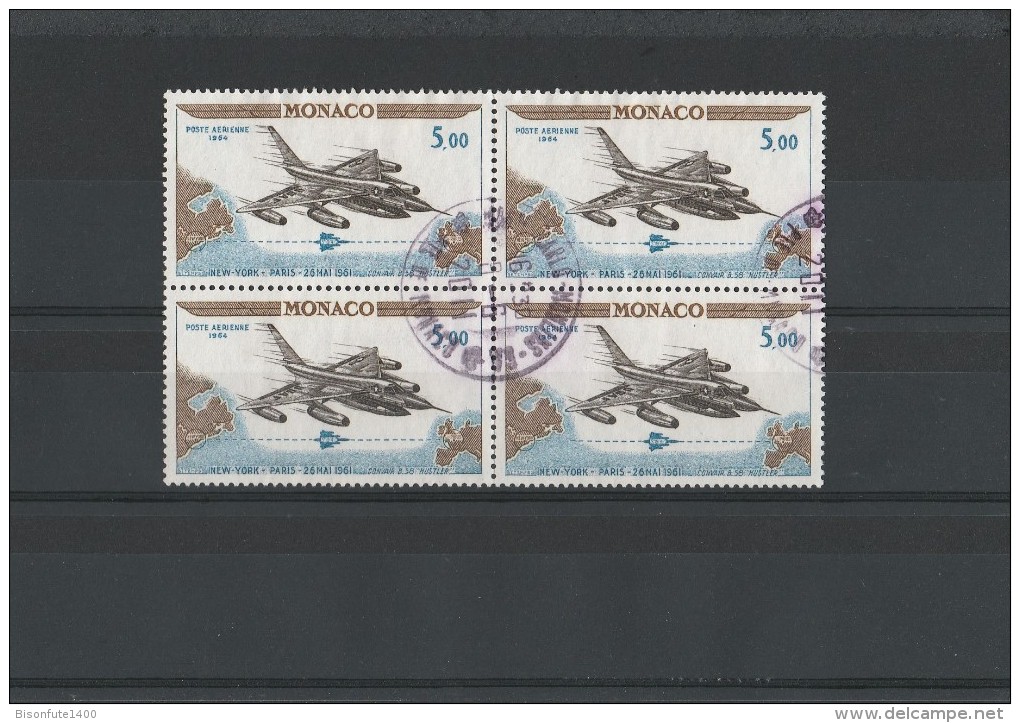 Monaco 1964 - Blocs De Quatre - "3ème Anniversaire Du Vol New York-Paris..." Timbres Yvert & Tellier N° 82 - Poste Aérienne