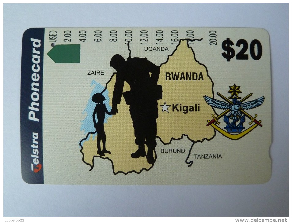 RWANDA - Telstra - D3 - Tamura - Soldier And Boy - $20 - VF Used - Rwanda