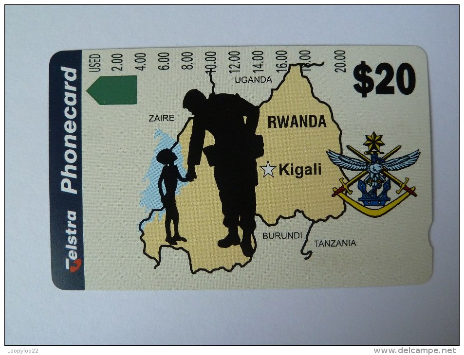 RWANDA - Telstra -  D3 - Soldier And Boy - $20 - Mint - Rwanda